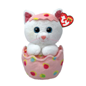 Alternative view of Παιχνιδολαμπάδα TY Beanie Boos Giggles Χνουδωτή Γατούλα Σε Αυγό Λευκό & Ροζ 15εκ